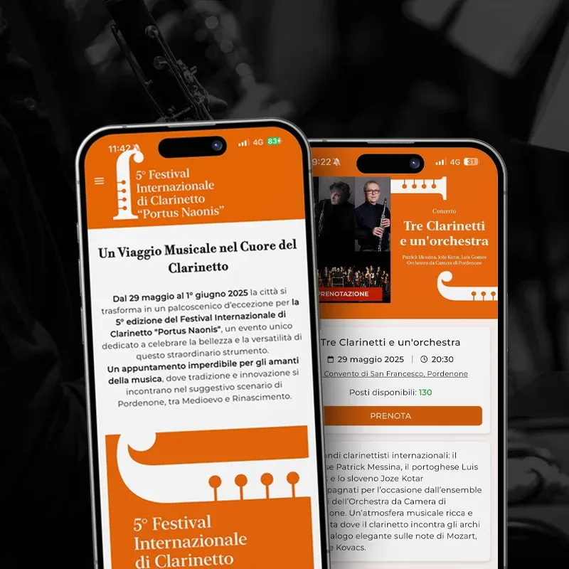Download the app and book tickets for the concerts at the 5th International Clarinet Festival “Portus Naonis”